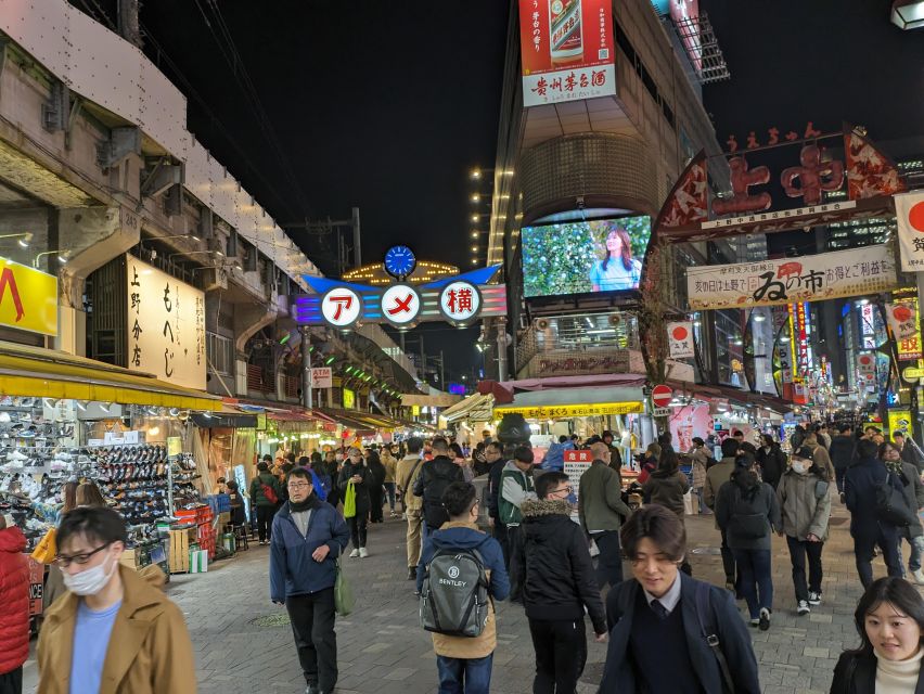 Tokyo Japanese Food Hopping Tour in Ueno Ameyoko at Night - Meeting Point and Directions